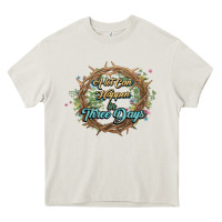 Cream Crown of thorns Easter Day Heavy Core Tee - HowdyJamesFarm