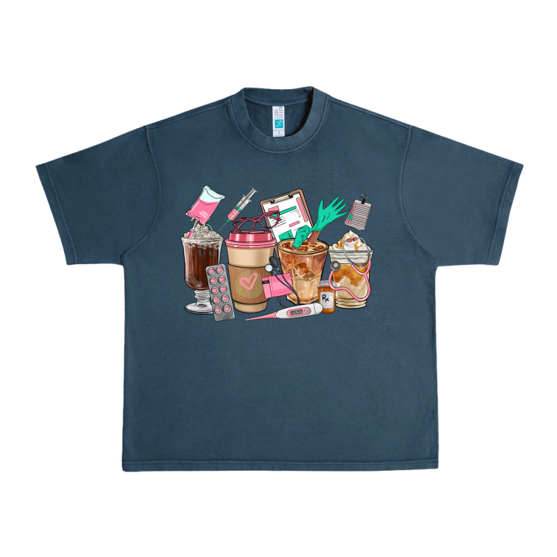 Nurse Coffee Cups Urban Heavy Tee by FaDigitalArtStudio | Teevron