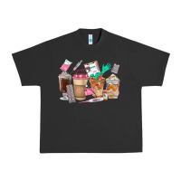 Pigment Black Nurse Coffee Cups Urban Heavy Tee - FaDigitalArtStudio