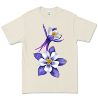 Bone Colorado Rocky Mountain Columbine Flower Premium Tee - RanaPortraitStore