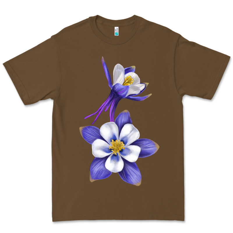 Colorado Rocky Mountain Columbine Flower Premium Tee by RanaPortraitStore | Teevron