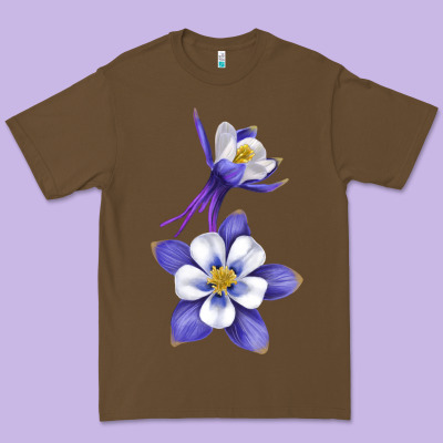 Colorado Rocky Mountain Columbine Flower Premium Tee Designed By Ranaportraitstore