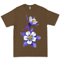 Cacao Colorado Rocky Mountain Columbine Flower Premium Tee - RanaPortraitStore