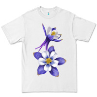 White Colorado Rocky Mountain Columbine Flower Premium Tee - RanaPortraitStore