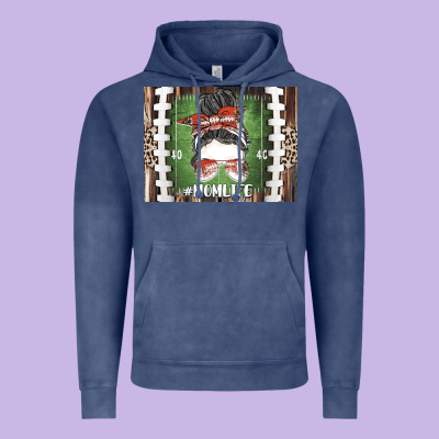 American Football Mom Life Vintage Hoodie Designed By Cowhidedigitalart