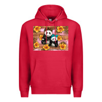 Cardinal Mama Panda And Baby Panda Premium Hoodie - Artiststas