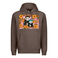Coffee Mama Panda And Baby Panda Premium Hoodie - Artiststas