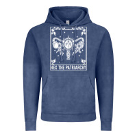 Vintage Denim womens hex the patriarchy uterus tarot card halloween feminist t shirt Vintage Hoodie - maiPhamDesign