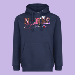 Valentine's Day Nurse Heavyweight Hoodie Designed By Ranaportraitstore