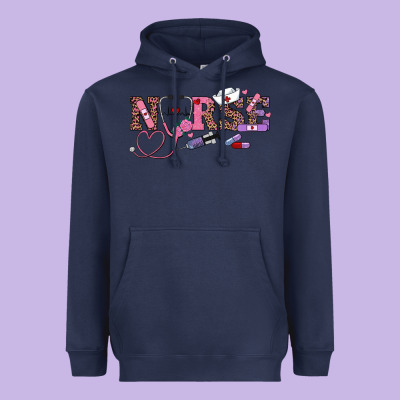 Valentine's Day Nurse Heavyweight Hoodie Designed By Ranaportraitstore