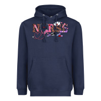 Navy valentine's day nurse Heavyweight Hoodie - RanaPortraitStore