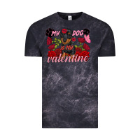 Cloud Black my dog is my valentine valentine's day Vintage Tee - FaDigitalArtStudio