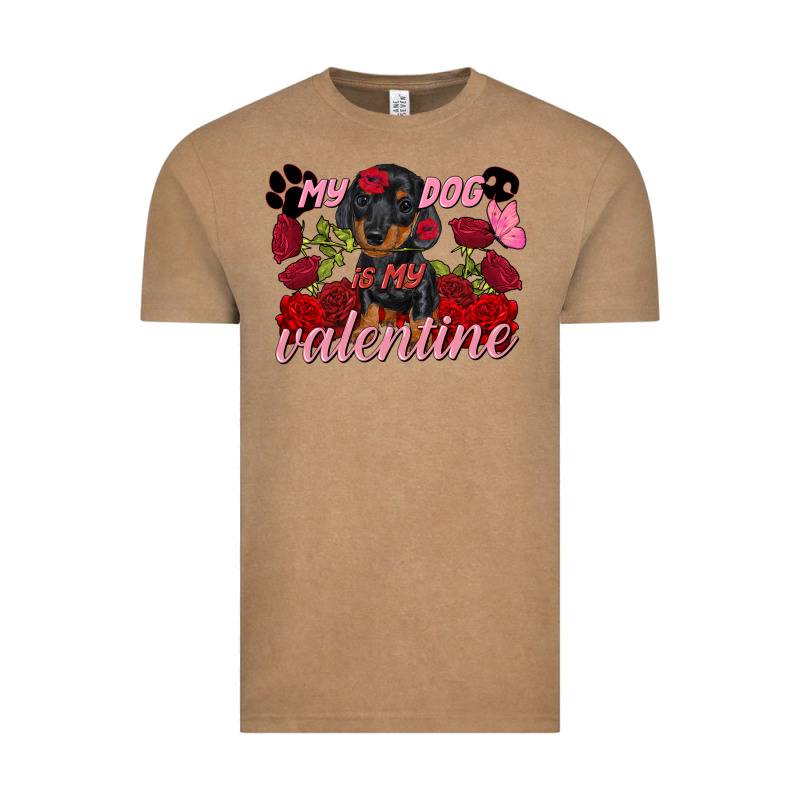 My Dog Is My Valentine Valentine's Day Vintage Tee by FaDigitalArtStudio | Teevron