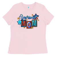 Bubblegum Pink American mom Mother's Day Ladies Tee - FaDigitalArtStudio