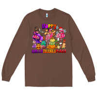 Chestnut Happy Hallo Thanks Mas Long Sleeve Tee - CowhideDigitalArt