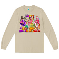 Mushroom Happy Hallo Thanks Mas Long Sleeve Tee - CowhideDigitalArt
