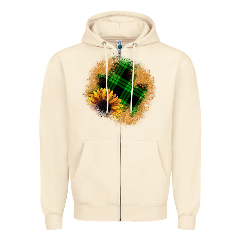 Sunflower Christmas Patch Zipper Hoodie by JahusDesignShop | Teevron