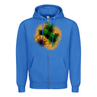 True Royal sunflower christmas patch Zipper Hoodie - JahusDesignShop