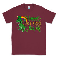 Burgundy St. Patrick's Happy Pat T-Rex Day with rainbow Classic Tee - HowdyJamesFarm