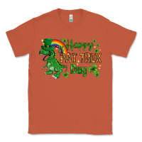 Copper St. Patrick's Happy Pat T-Rex Day with rainbow Classic Tee - HowdyJamesFarm