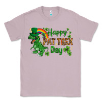 Lilac St. Patrick's Happy Pat T-Rex Day with rainbow Classic Tee - HowdyJamesFarm