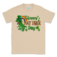 Mushroom St. Patrick's Happy Pat T-Rex Day with rainbow Classic Tee - HowdyJamesFarm