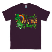 Plum St. Patrick's Happy Pat T-Rex Day with rainbow Classic Tee - HowdyJamesFarm