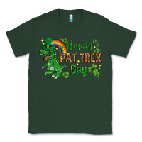 Sports Green St. Patrick's Happy Pat T-Rex Day with rainbow Classic Tee - HowdyJamesFarm