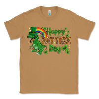 Toasted Coconut St. Patrick's Happy Pat T-Rex Day with rainbow Classic Tee - HowdyJamesFarm