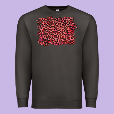 Pink Leopard Background Premium Sweatshirt Designed By Ranaportraitstore