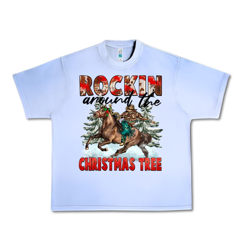 Rockin Around The Christmas Tree Rodeo Urban Heavy Tee by FaDigitalArtStudio | Teevron