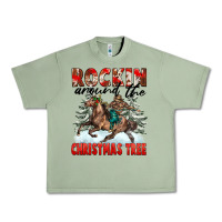 Oil Green Rockin Around The Christmas Tree Rodeo Urban Heavy Tee - FaDigitalArtStudio