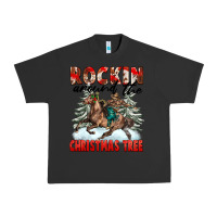 Pigment Black Rockin Around The Christmas Tree Rodeo Urban Heavy Tee - FaDigitalArtStudio