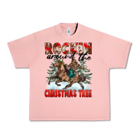 Salmon Rockin Around The Christmas Tree Rodeo Urban Heavy Tee - FaDigitalArtStudio