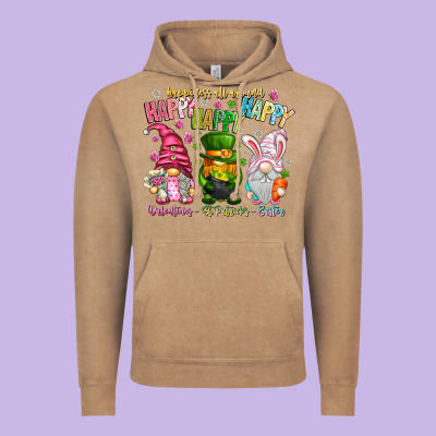 Happiness All Around Happy Valentines Patrick East Vintage Hoodie Designed By Cowhidedigitalart