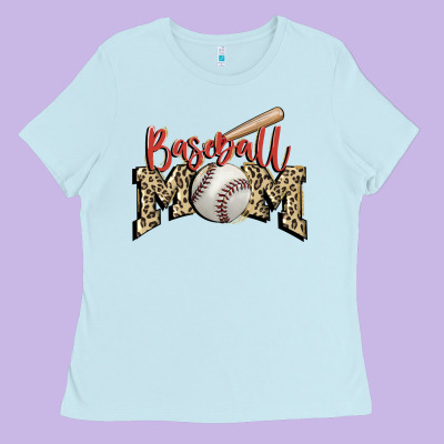 Baseball Mom Ladies Tee Designed By Fadigitalartstudio