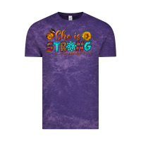 Cloud Purple she is strong Vintage Tee - BundleAndBundleShop