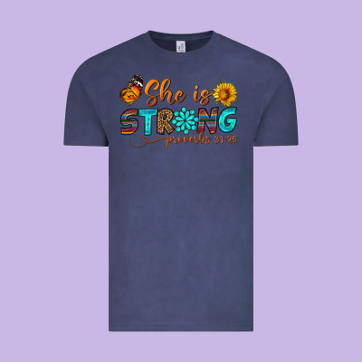 She Is Strong Vintage Tee Designed By Bundleandbundleshop