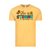 Vintage Mustard she is strong Vintage Tee - BundleAndBundleShop