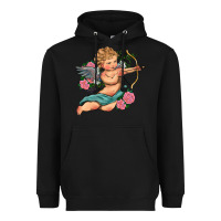 Black cupid valentine's day Heavyweight Hoodie - RanaPortraitStore