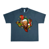 Midnight Navy christmas texas highland cow Urban Heavy Tee - Jasminsmagicworld