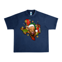 Navy christmas texas highland cow Urban Heavy Tee - Jasminsmagicworld