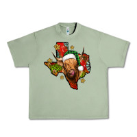 Oil Green christmas texas highland cow Urban Heavy Tee - Jasminsmagicworld