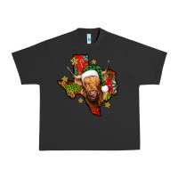 Pigment Black christmas texas highland cow Urban Heavy Tee - Jasminsmagicworld