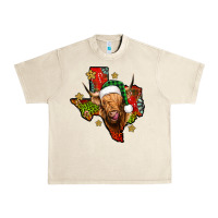 Christmas Texas Highland Cow Urban Heavy Tee | Teevron