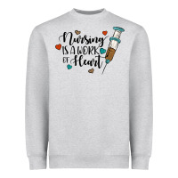 Nursing İs A Work Of Heart Heavyweight Sweatshirt | Teevron