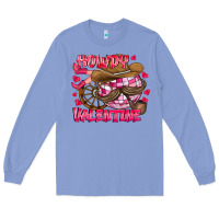 Colony Blue Howdy Valentine Long Sleeve Tee - CowhideDigitalArt