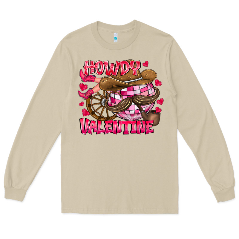 Howdy Valentine Long Sleeve Tee by CowhideDigitalArt | Teevron