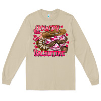 Mushroom Howdy Valentine Long Sleeve Tee - CowhideDigitalArt