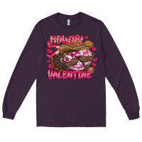 Plum Howdy Valentine Long Sleeve Tee - CowhideDigitalArt